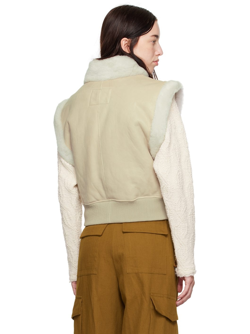 Off-White Edwina Reversible Shearling Vest - 3