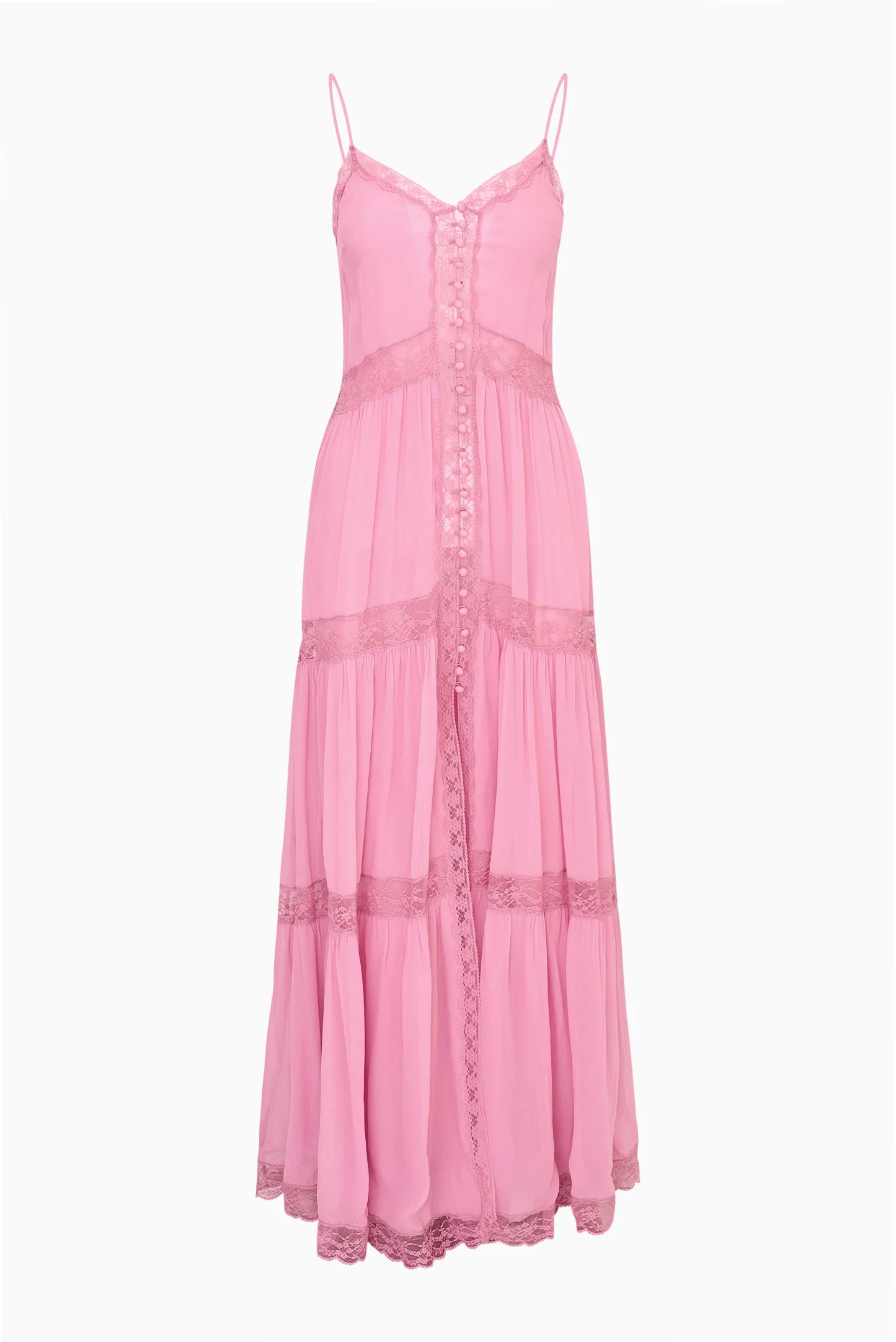 Slovenia Chiffon Lace Maxi Dress - 1