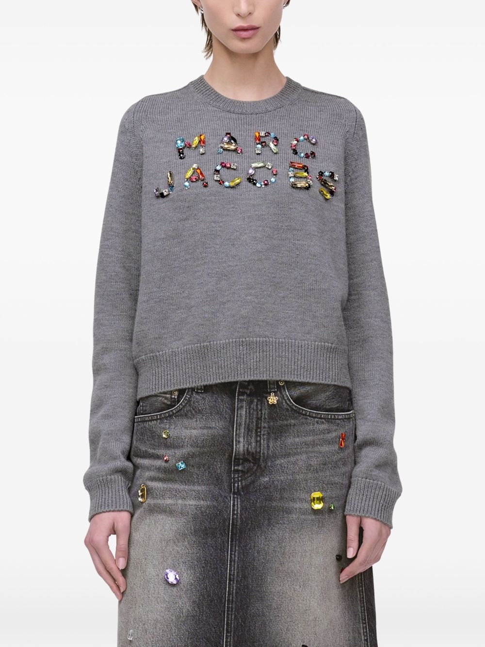 logo-embellished jumper - 4