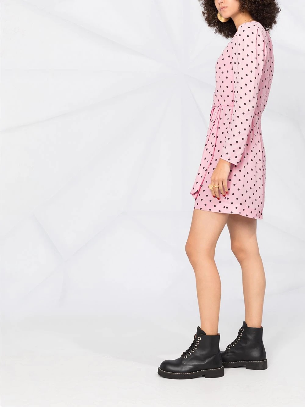 polka dot wrap dress - 6