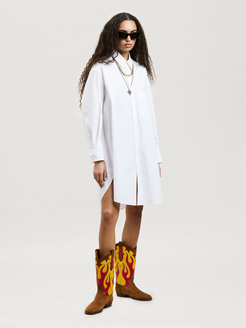 Palm Angels RHINESTONE OVER LOGO SHIRTDRESS outlook