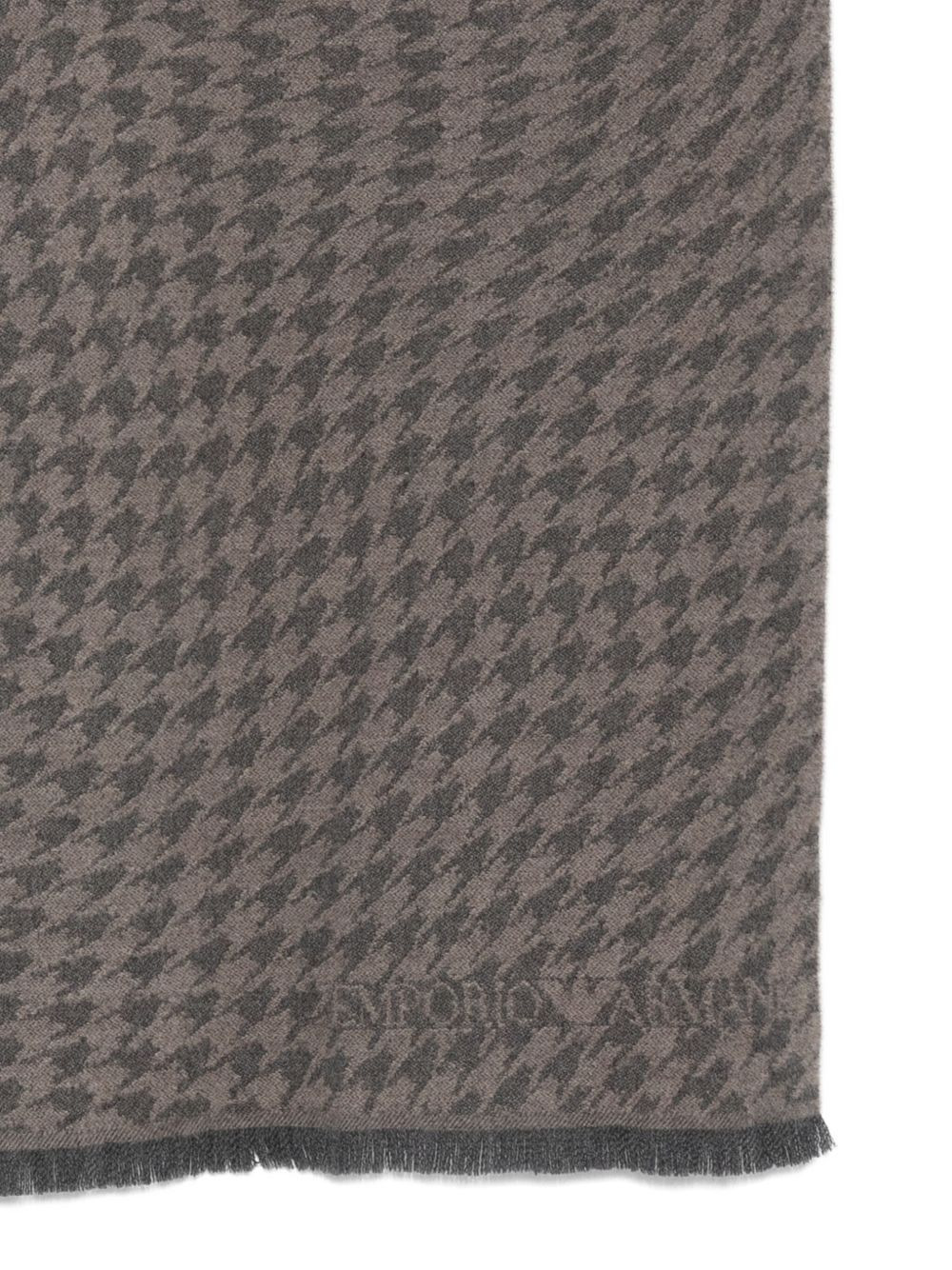 houndstooth wool scarf - 3