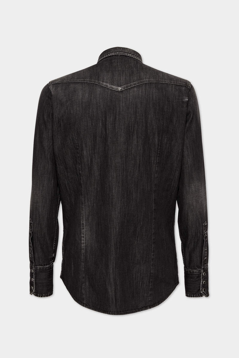 BLACK WASH CLASSIC WESTERN SHIRT - 2