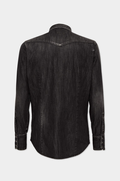 DSQUARED2 BLACK WASH CLASSIC WESTERN SHIRT outlook