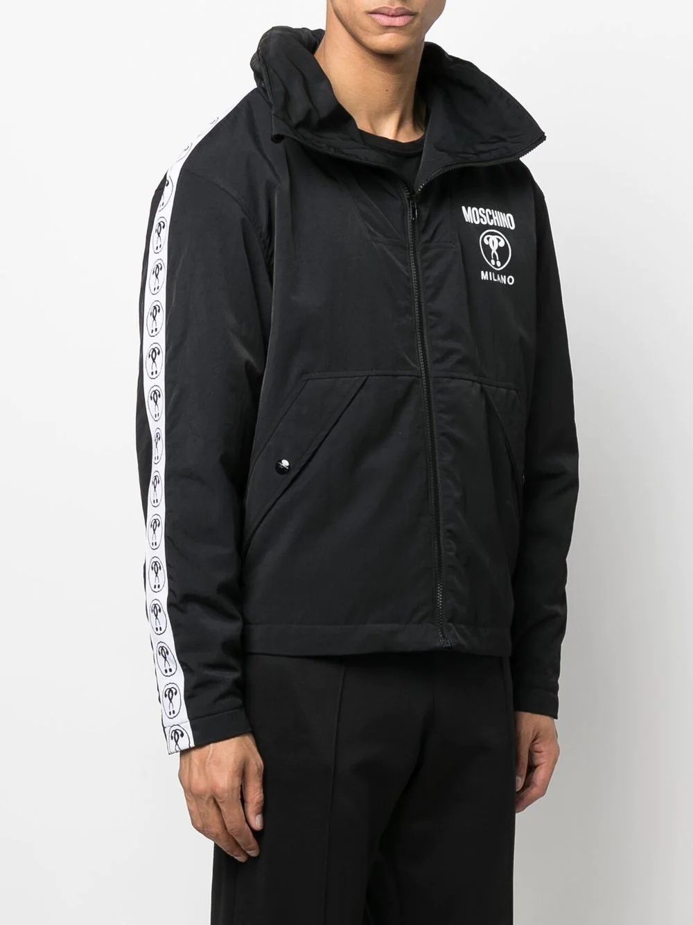 logo-print zip-up jacket - 3