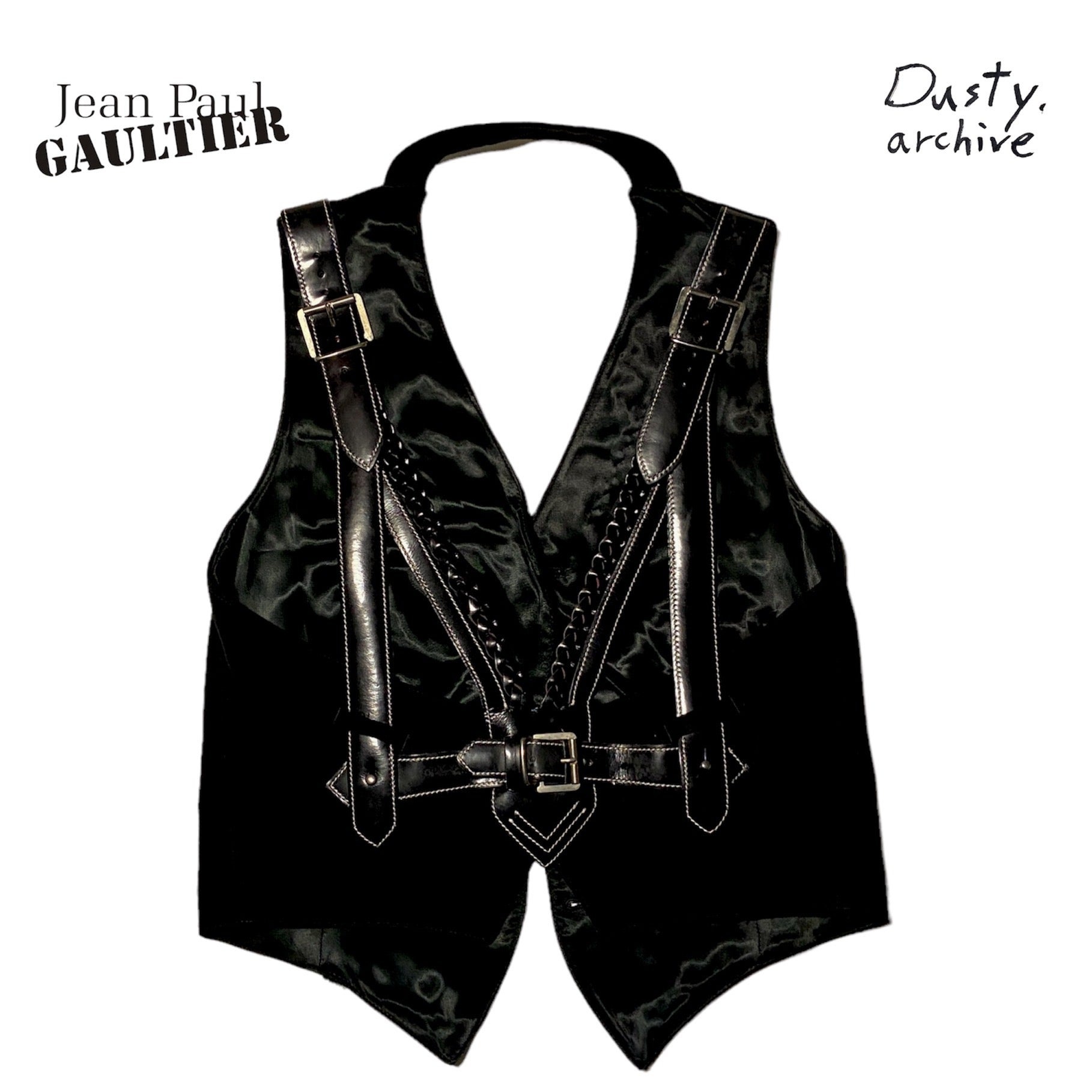 Jean Paul Gaultier Madonna leather bondage waistcoat - 1