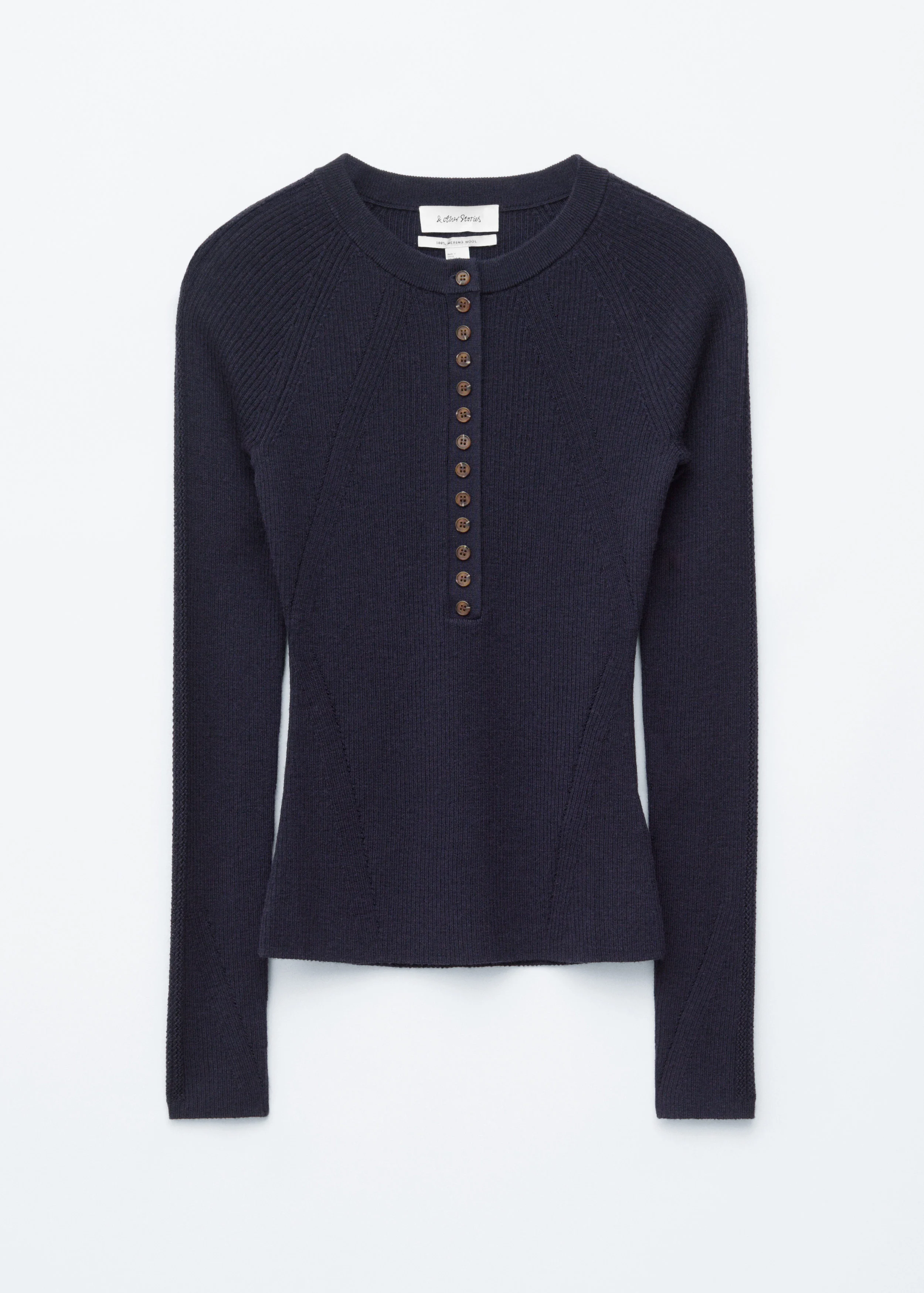 Half-Placket Merino Top - 1