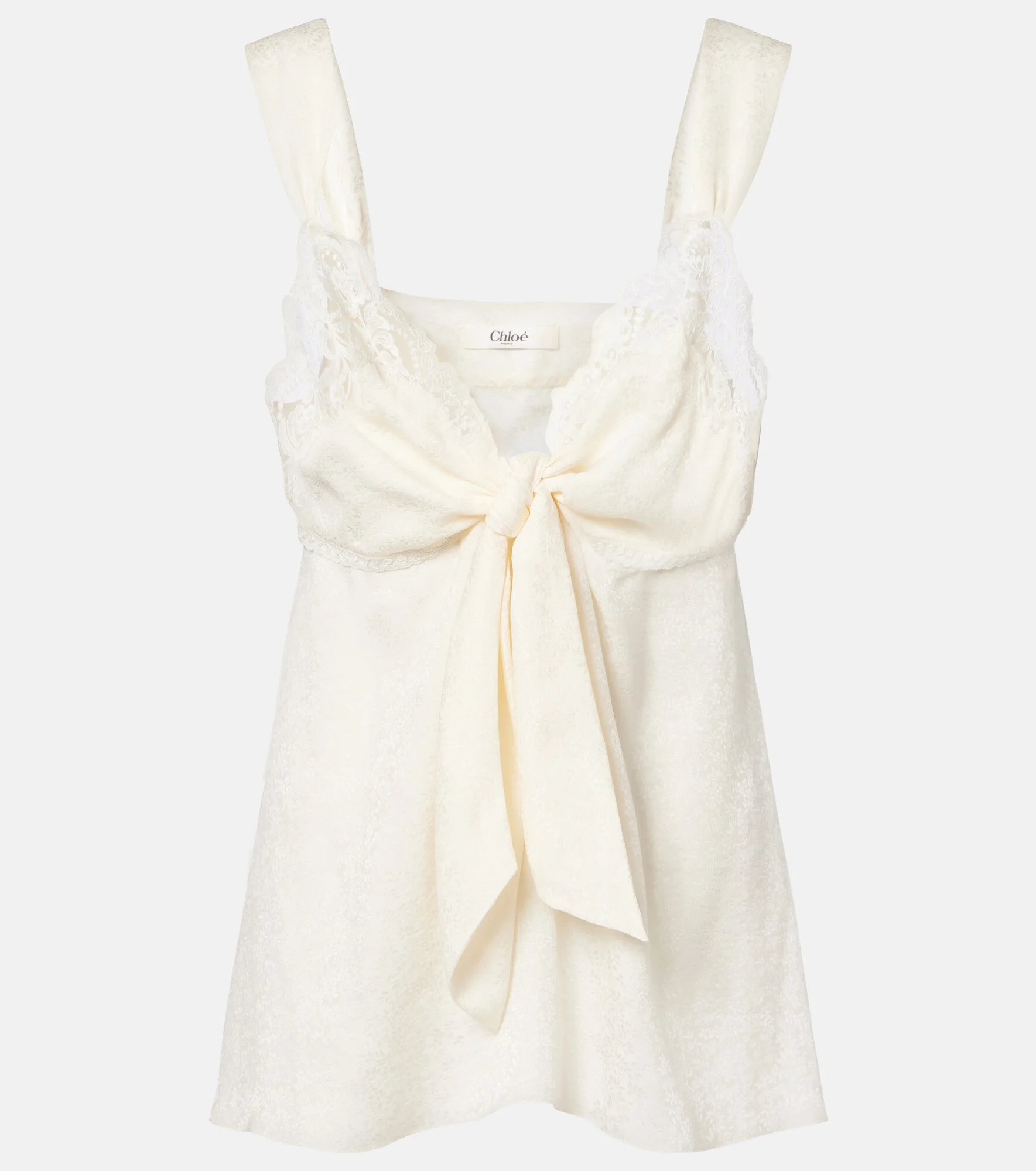 Ruffled silk georgette blouse - 1