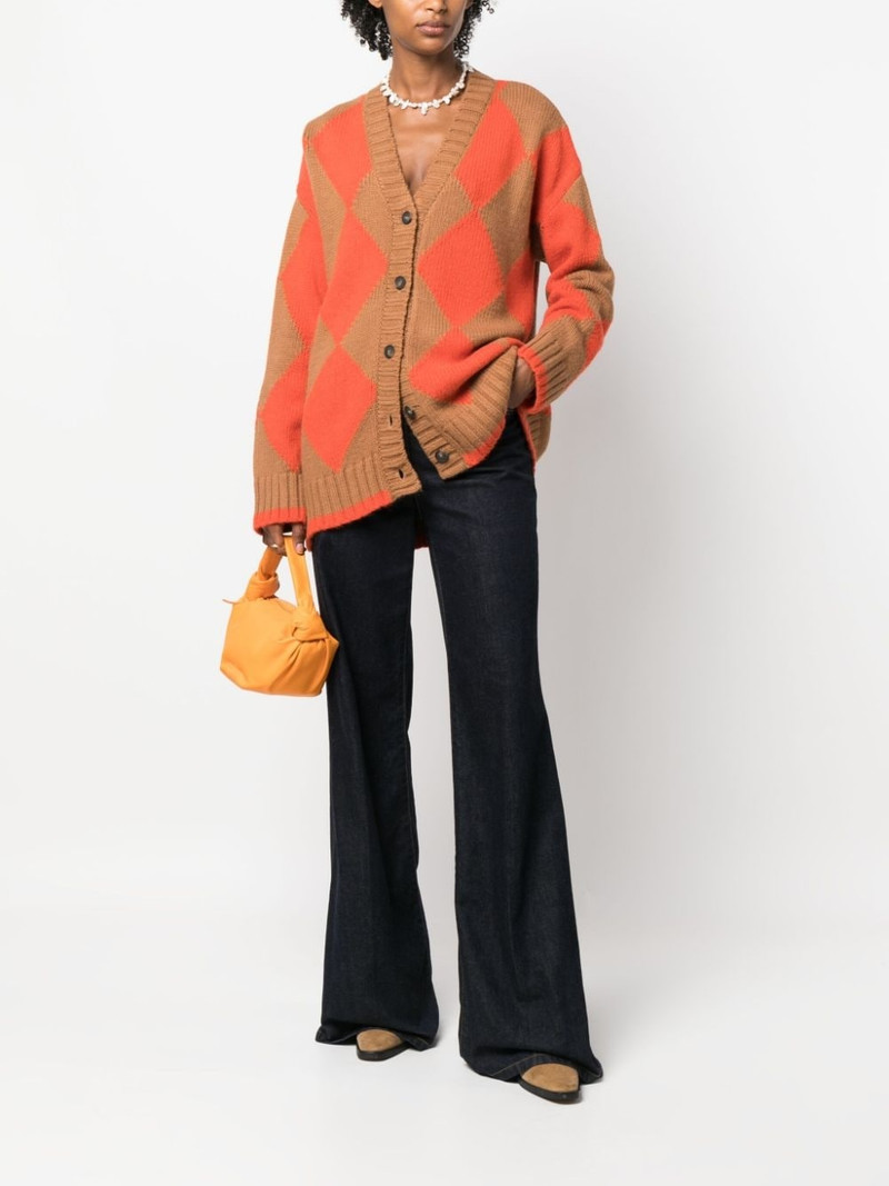 La DoubleJ argyle-intarsia alpaca-blend cardigan outlook