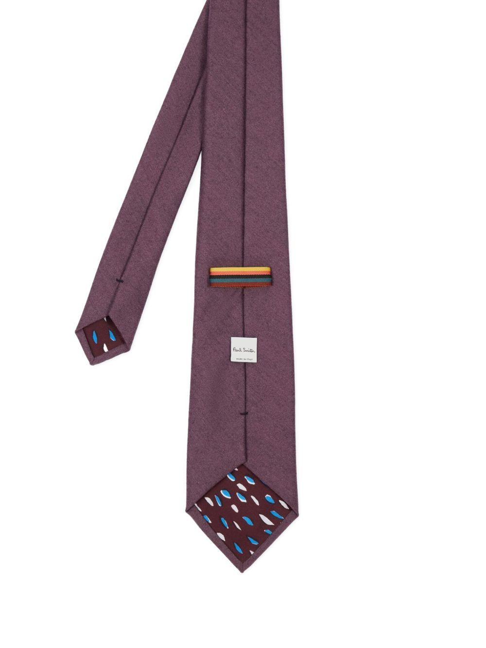 SPECKLED-LINING MERINO WOOL-CASHMERE BLEND TIE - 2