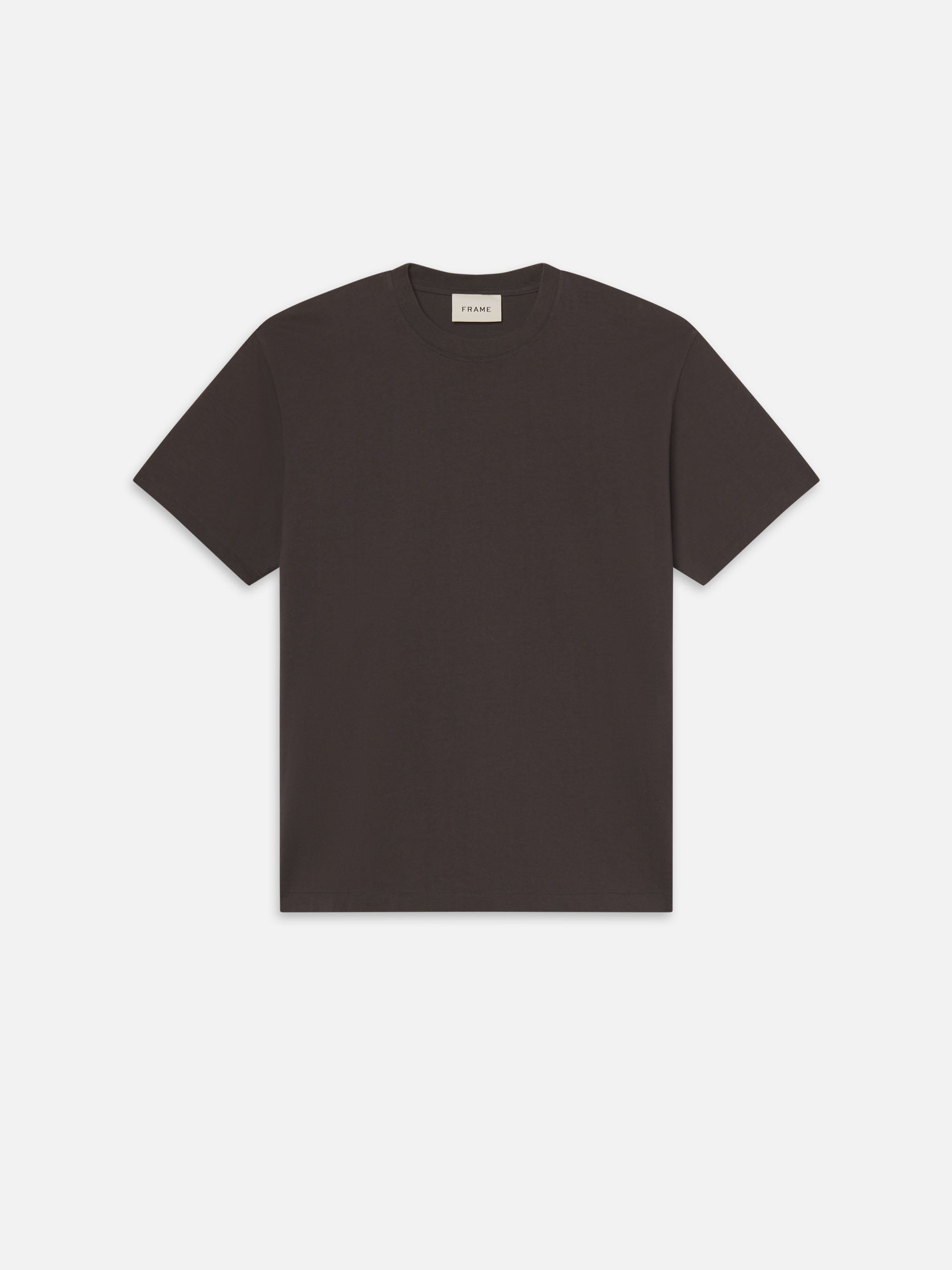 FRAME Logo Tee in Brown - 1