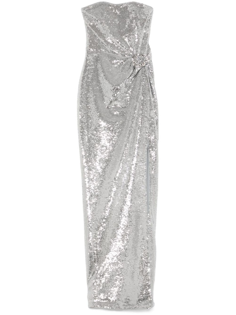 sequin buckle gown 1