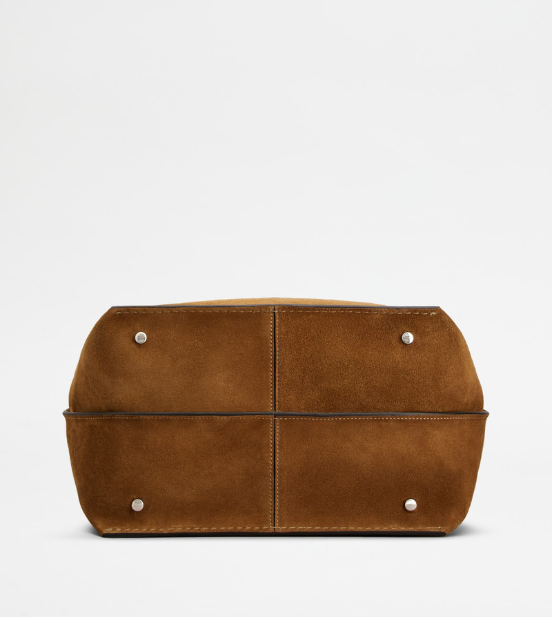 BUCKET BAG IN SUEDE MEDIUM - BROWN 3