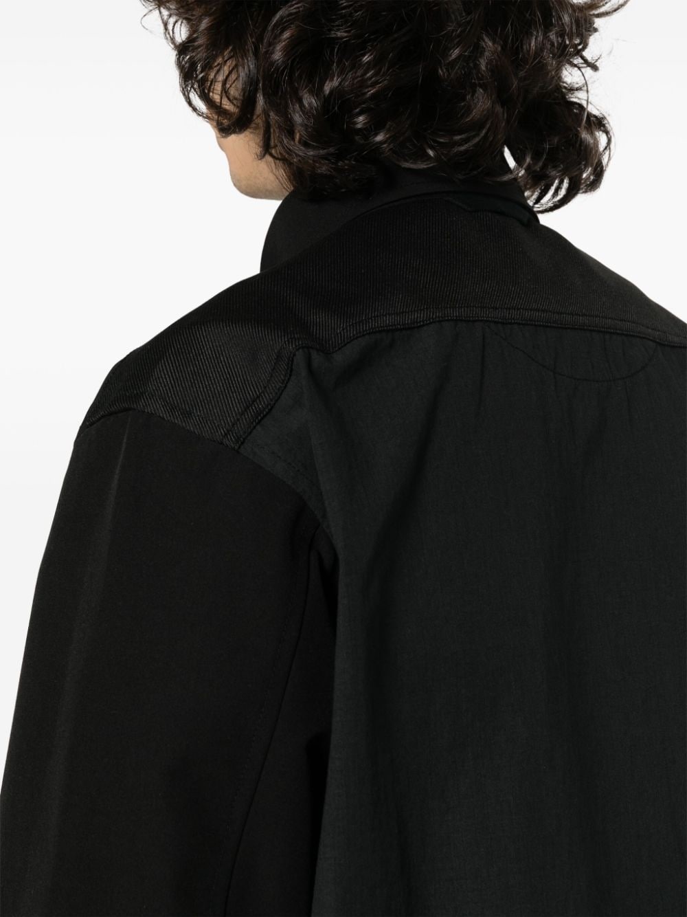 panelled-design long-sleeve shirt - 5