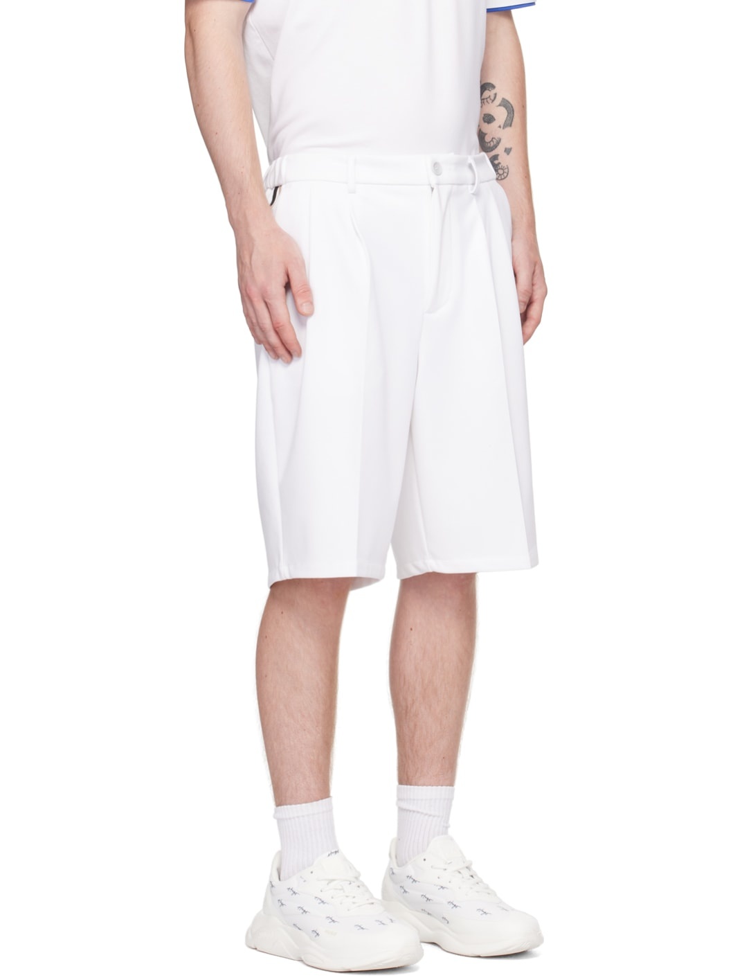 White Stripe Shorts - 2