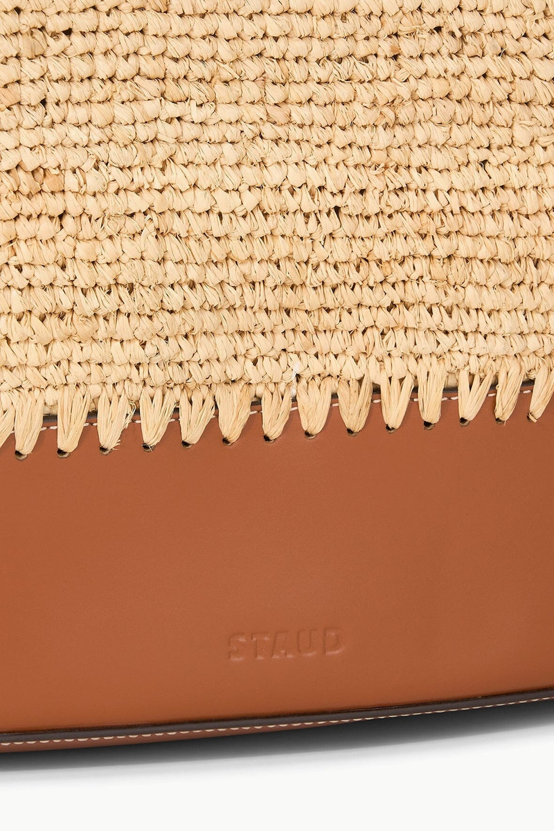 STAUD SQUILLO RAFFIA TOTE NATURAL TAN 7