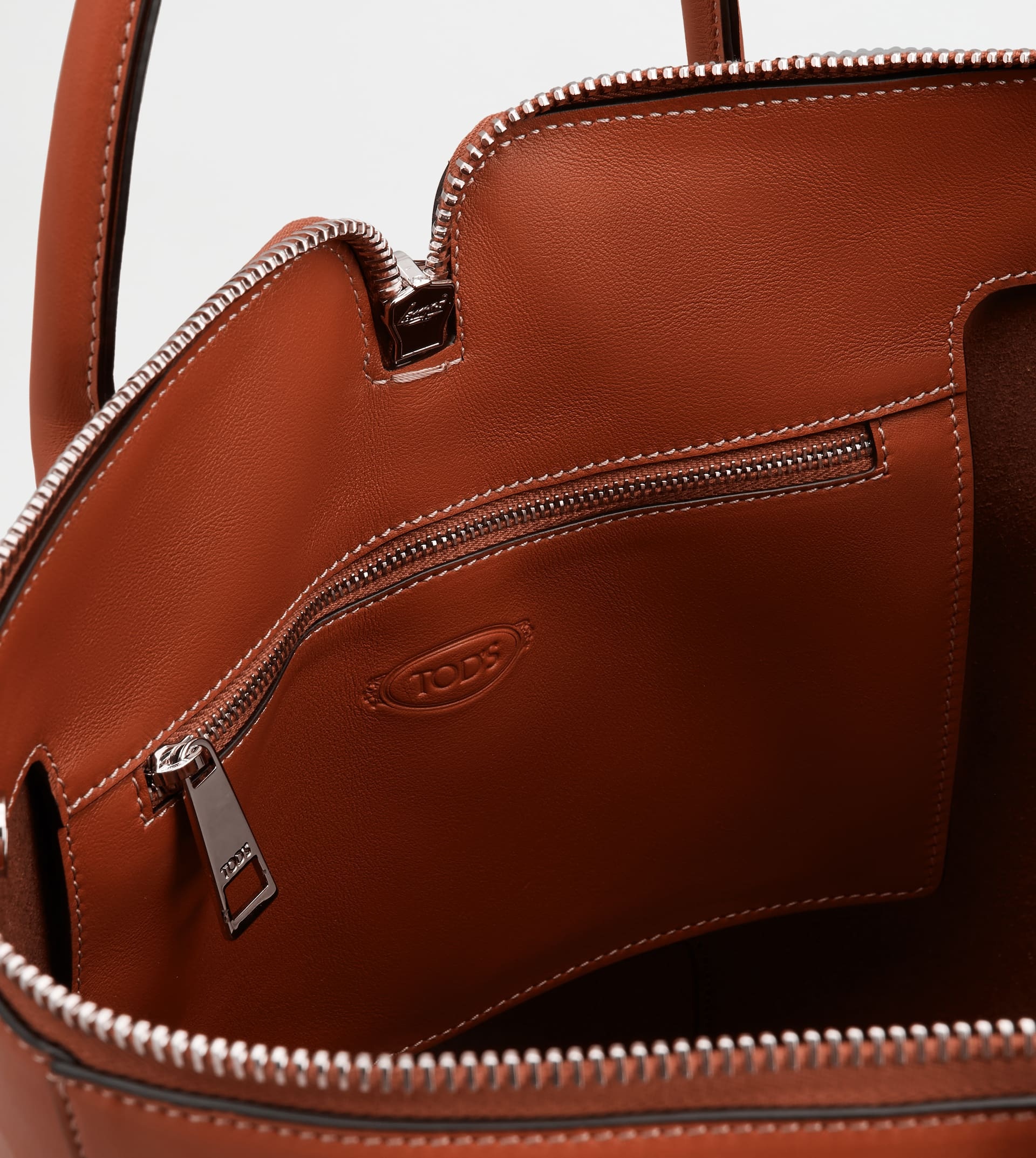 TOD'S DI BAG SWING IN LEATHER MEDIUM - ORANGE - 5