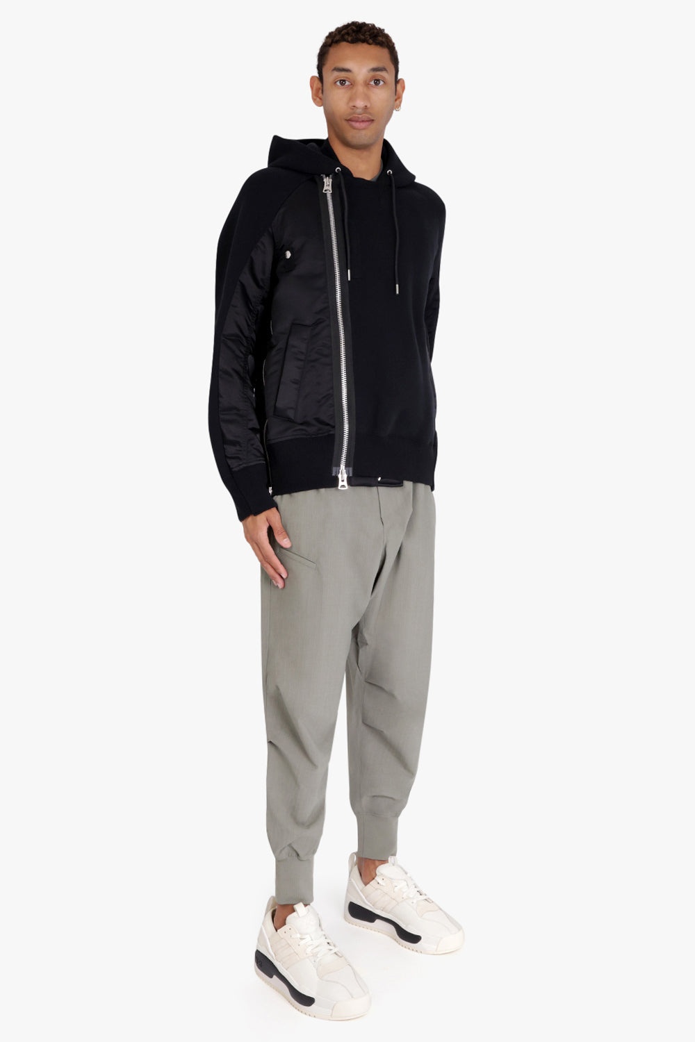 SPONGE SWEAT BLOUSON HOODIE | BLACK - 2