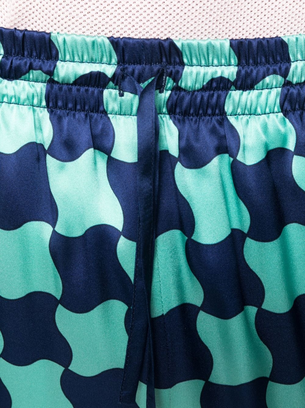 Pool Tile-print silk shorts - 5