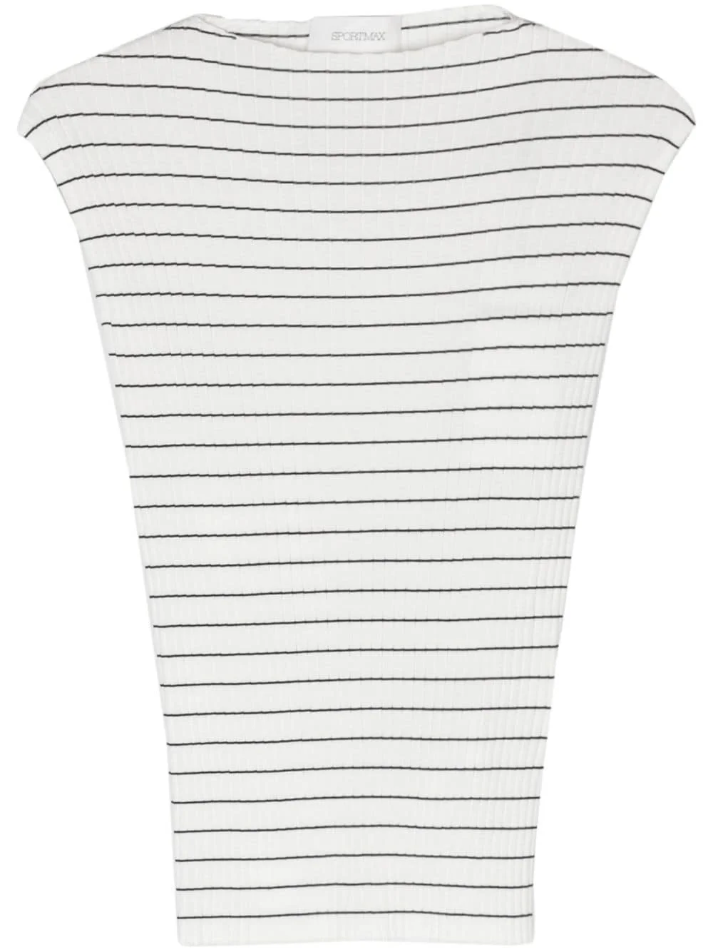 striped ribbed-knit top - 1
