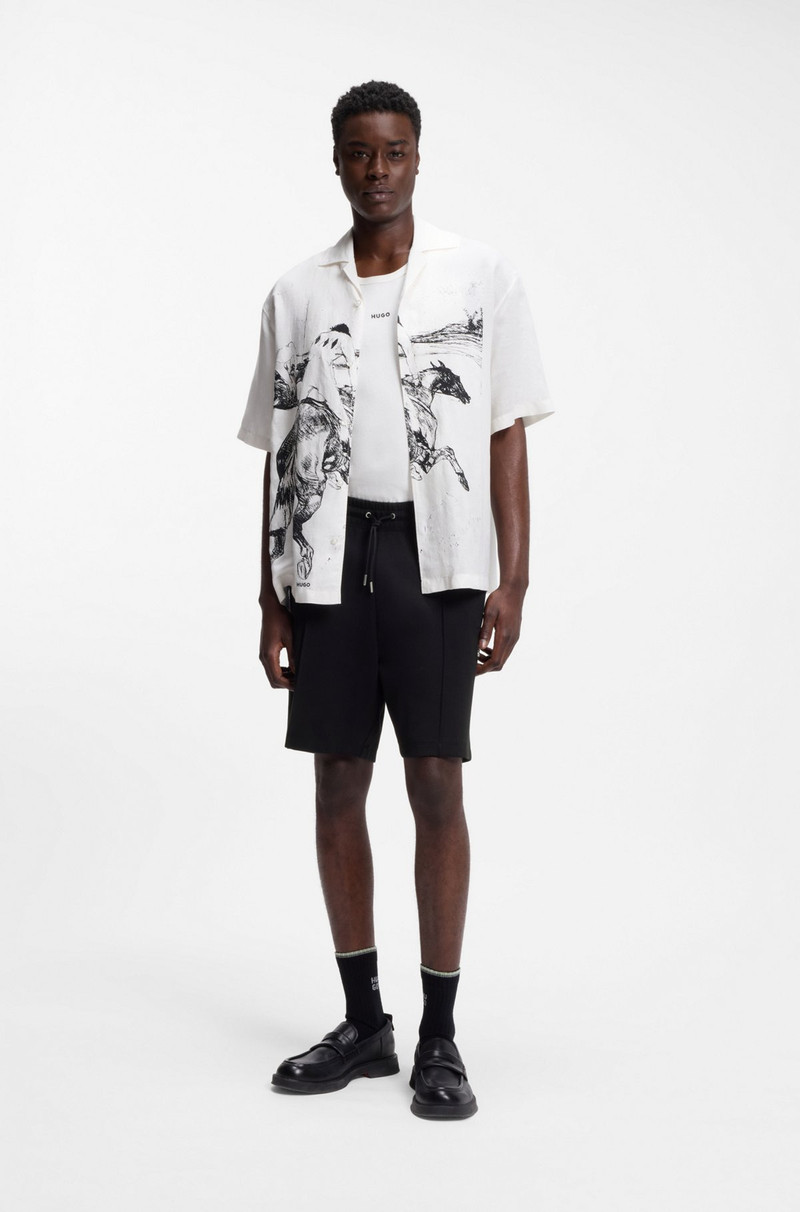 HUGO SHORTS WITH STACKED-LOGO TRIM outlook