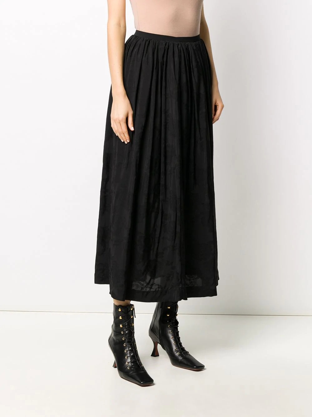 pleated midi skirt - 3