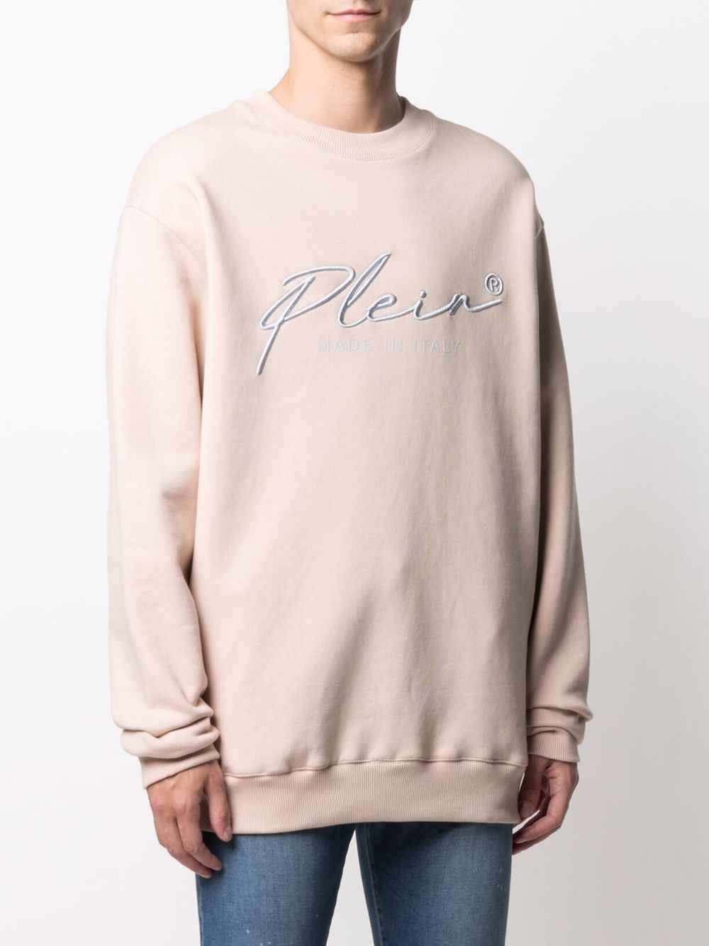 embroidered-logo sweatshirt - 3