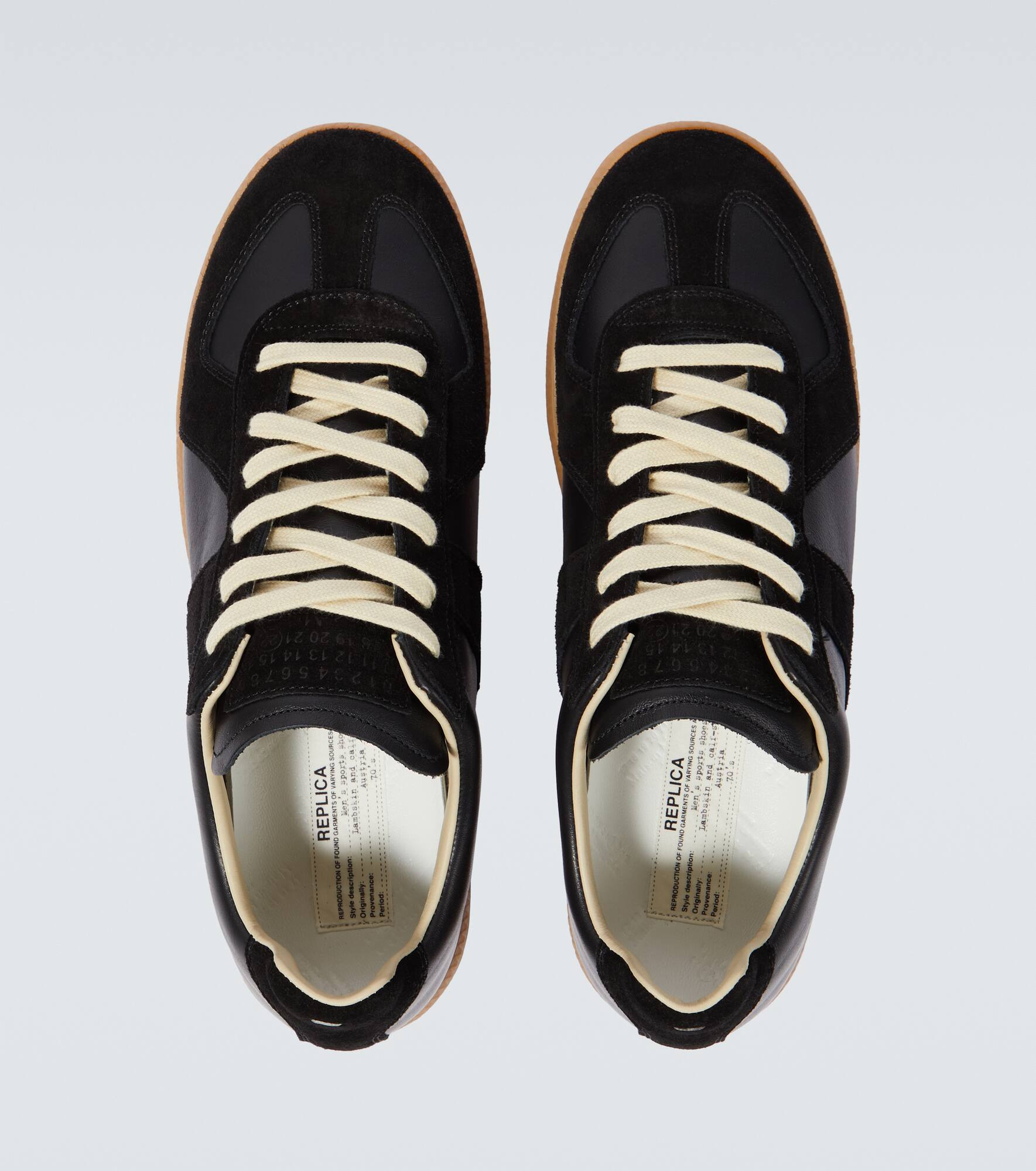 Replica leather and suede sneakers - 4