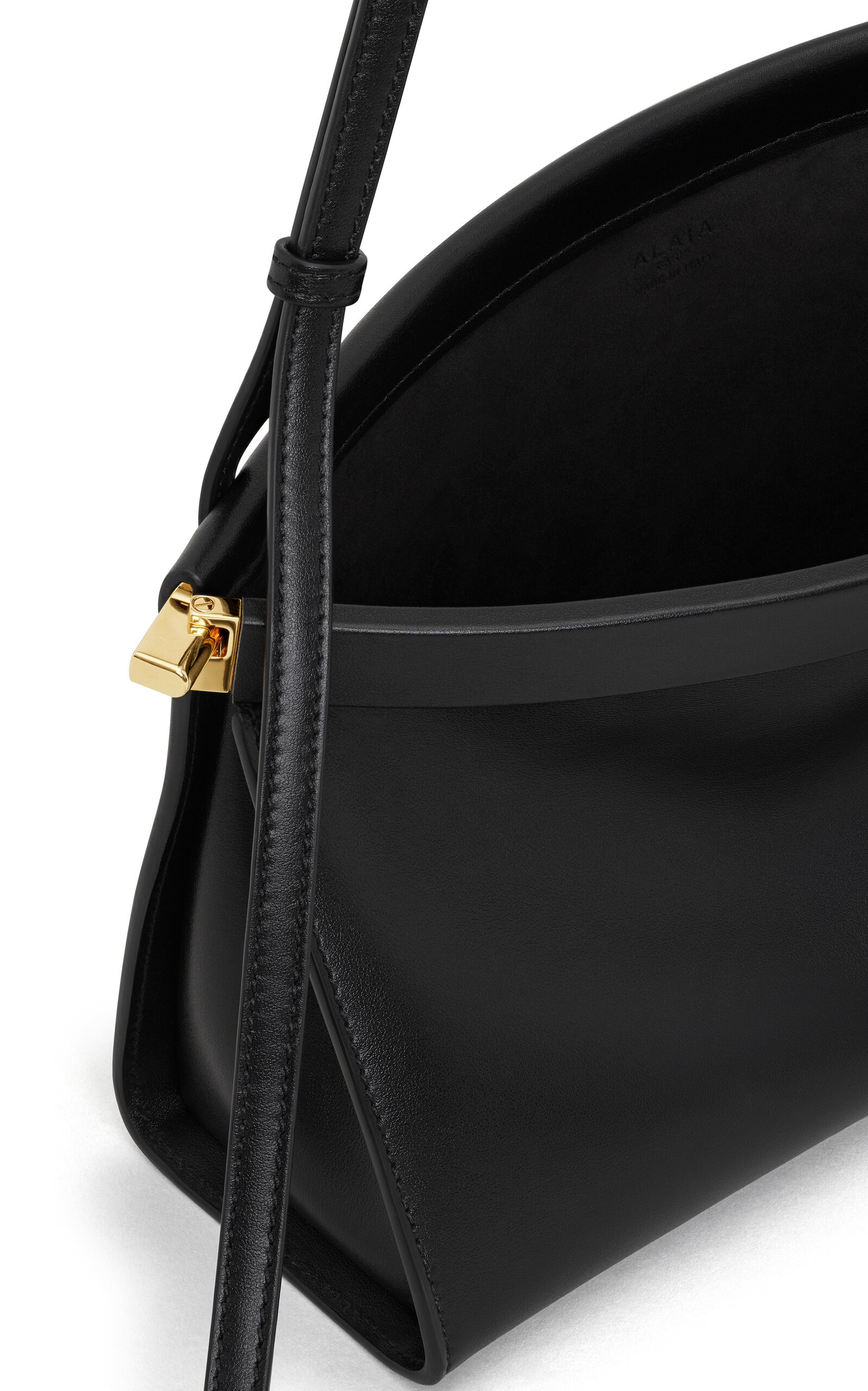 Le Click Medium Leather E/W Shoulder Bag black - 5