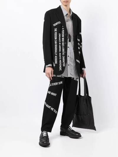 Yohji Yamamoto stripe-print oversize long-sleeve shirt outlook