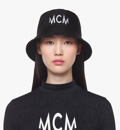 MCM Logo Embroidery Bucket Hat in Nylon Twill outlook