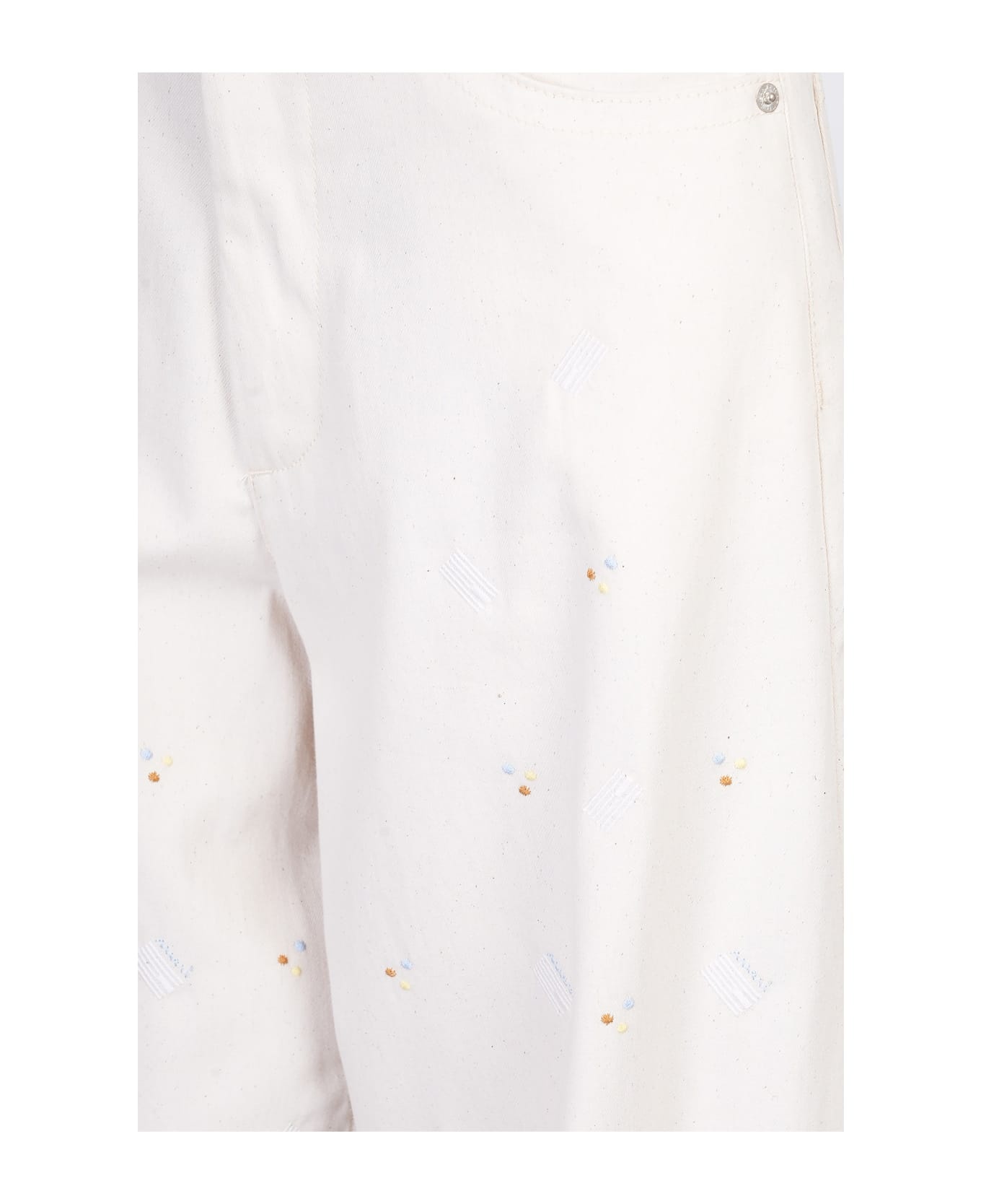 Pants In Beige Cotton - 5