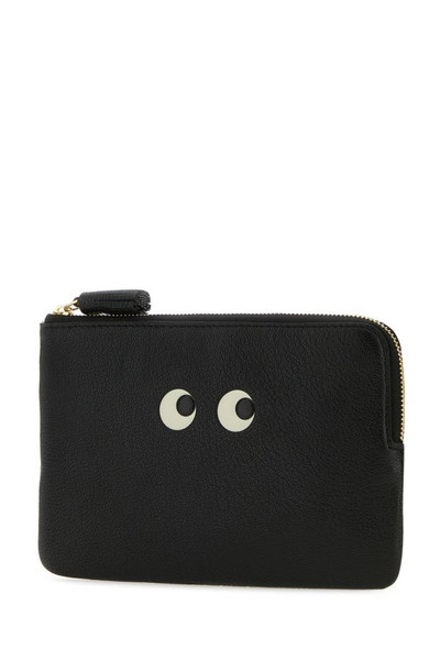 Anya Hindmarch Black leather Loose Pocket Eyes pouch outlook