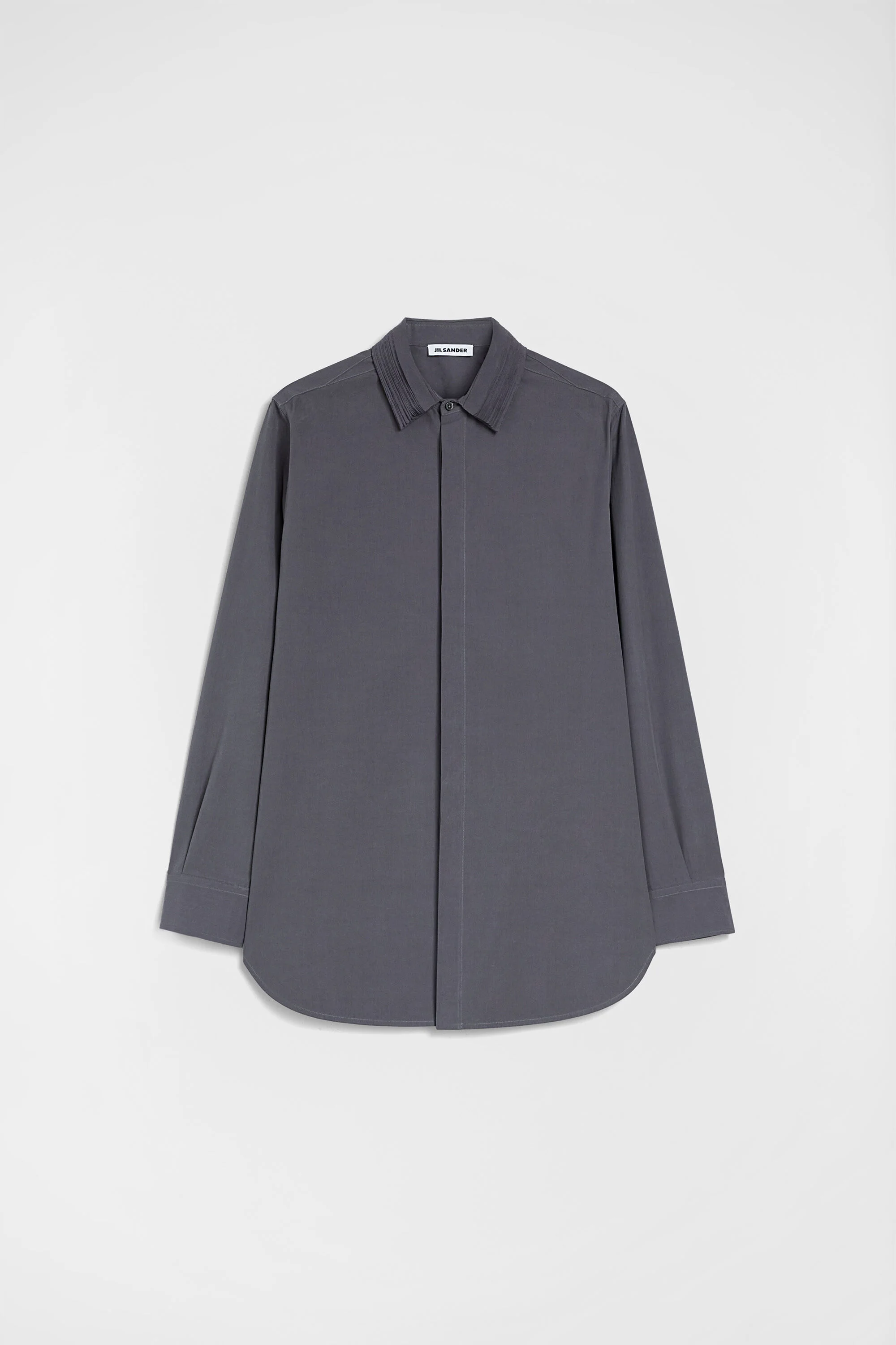 Cotton Shirt with Multi-Layered Collar - 1