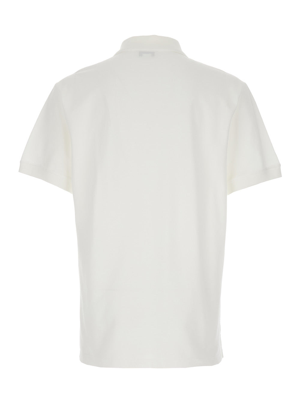 Alexander Mcqueen Men White Polo Shirt With Classic Collar And Logo Lettering Embroidery On The Fron - 2