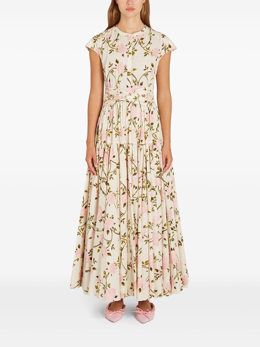 Rosier-print poplin dress - 2
