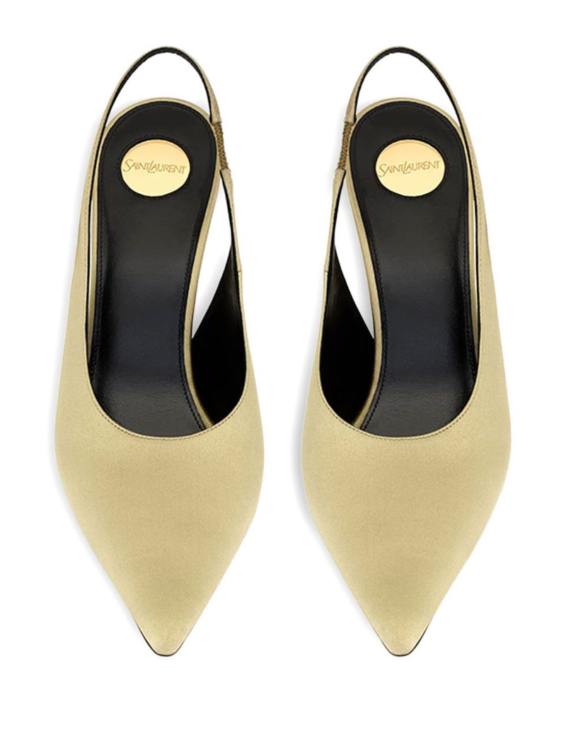SAINT LAURENT 110mm L'entracte slingback pointed-toe pumps outlook