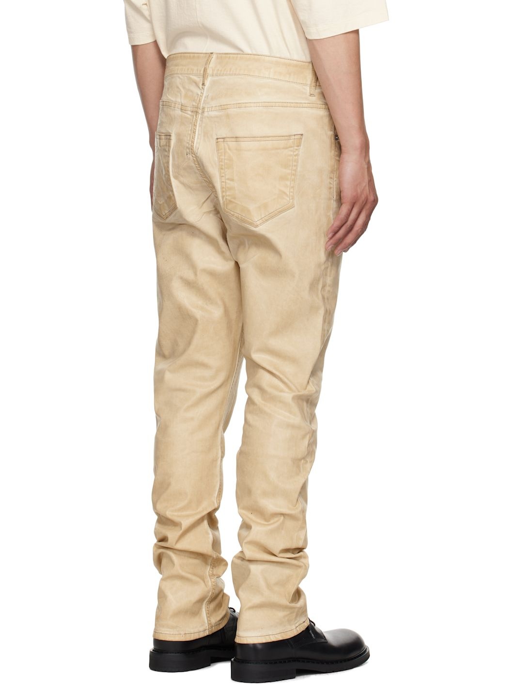 Beige Hollywood Detroit Cut Jeans - 3
