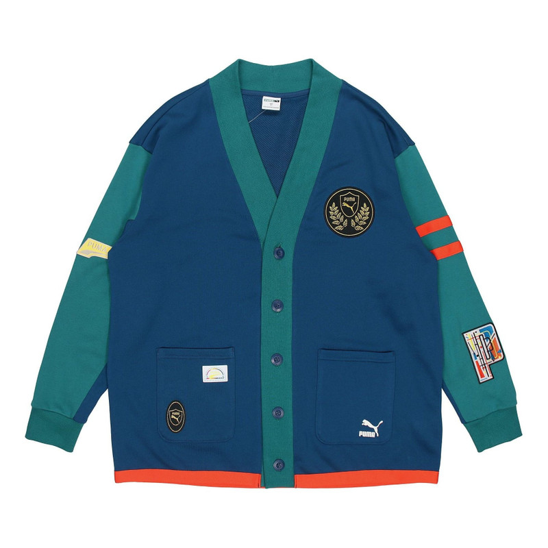 PUMA Mix Badge Long Cardigan 'Blue' 537004-45 - 1