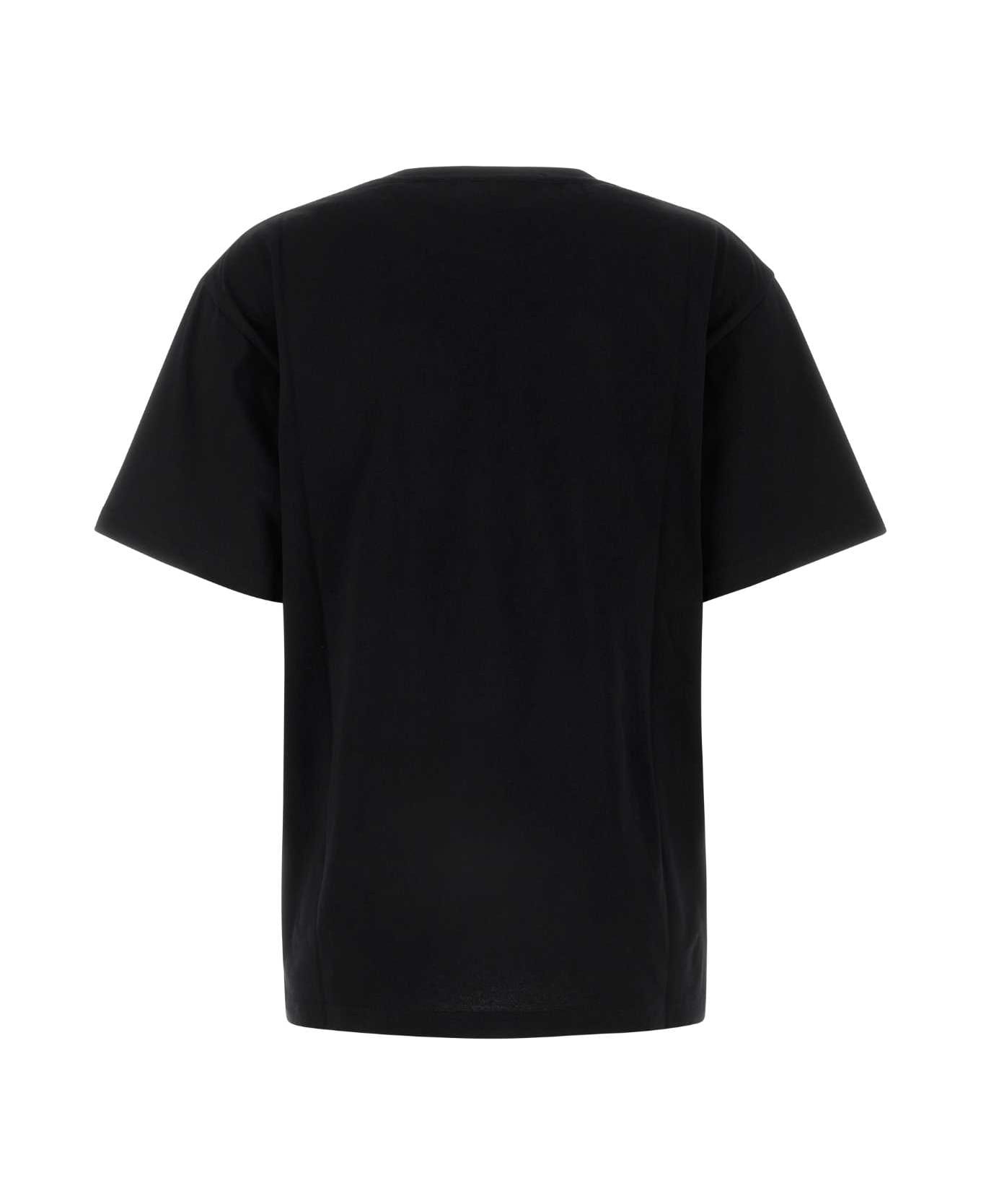 Black Cotton T-shirt - 2