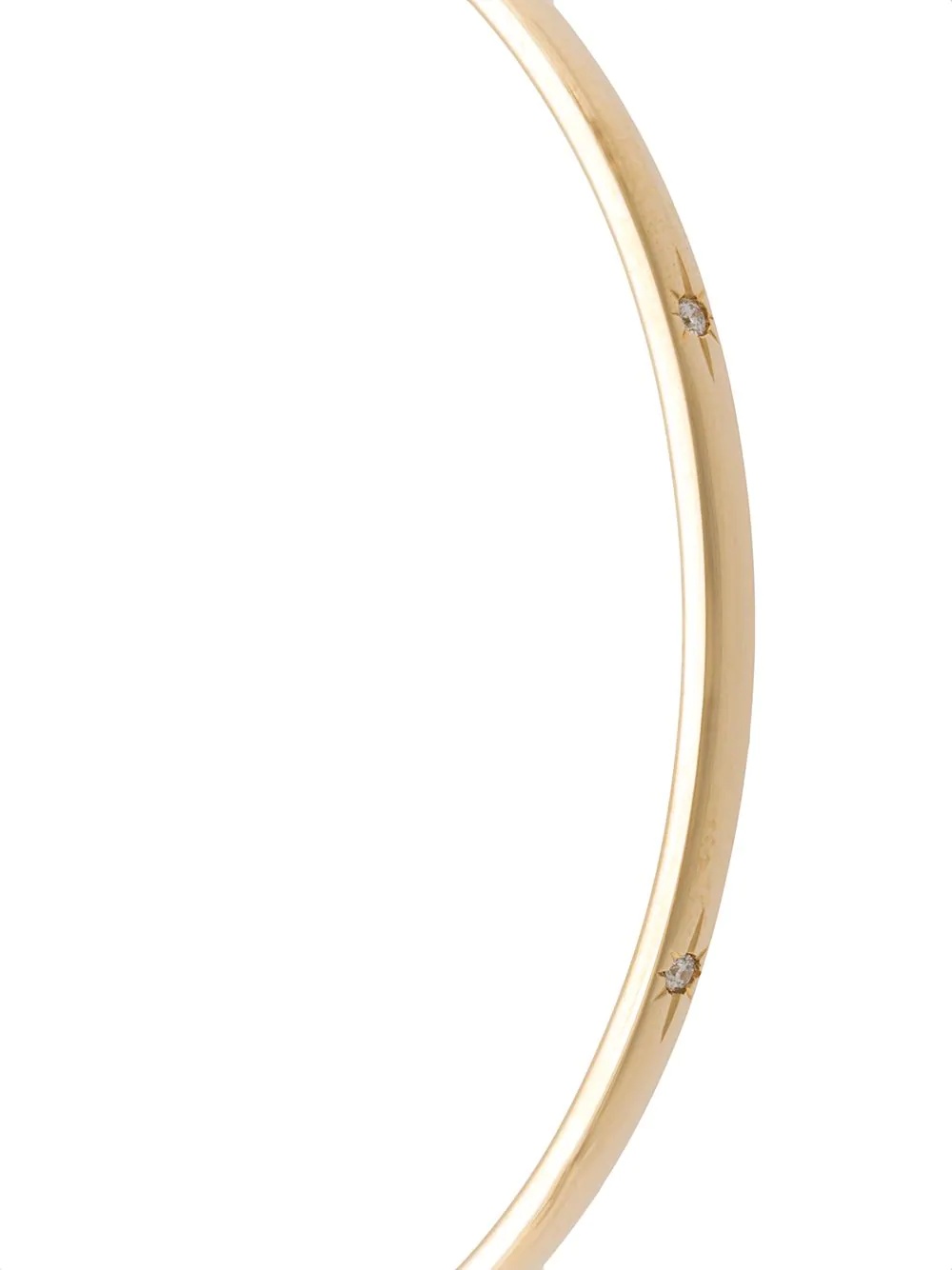 18kt yellow gold star diamond bangle - 3