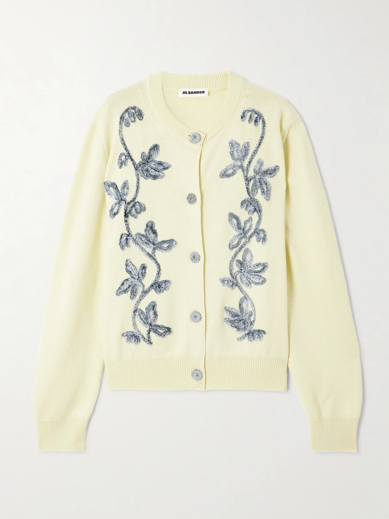 Oversized Embroidered Wool Cardigan - 1