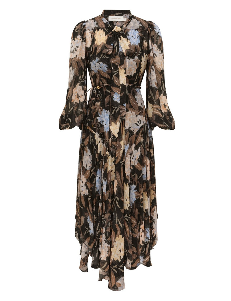 Zimmermann EDEN HANDKERCHIEF DRESS - 0831DF242BLKINLI | REVERSIBLE
