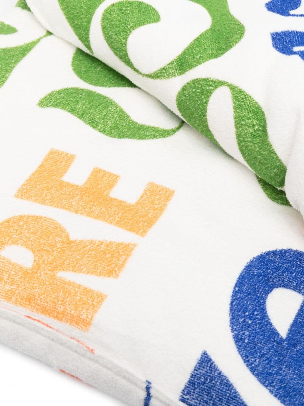 slogan-print towel tote bag - 2