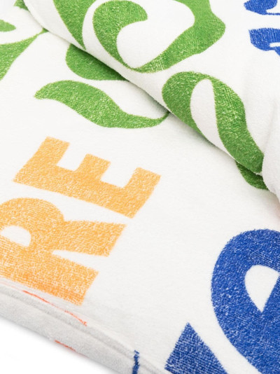 Martine Rose slogan-print towel tote bag outlook