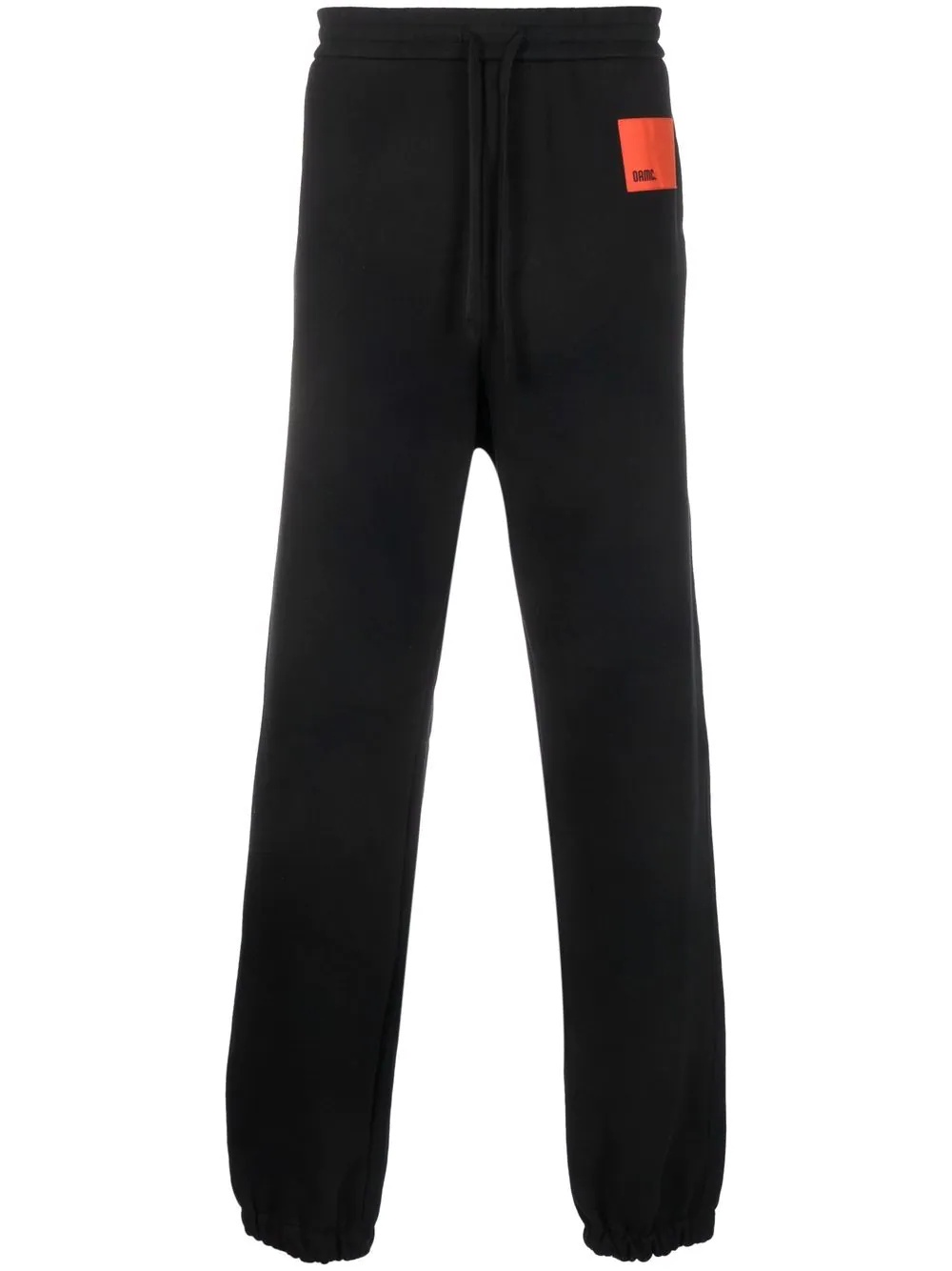 logo-patch cotton track pants - 1