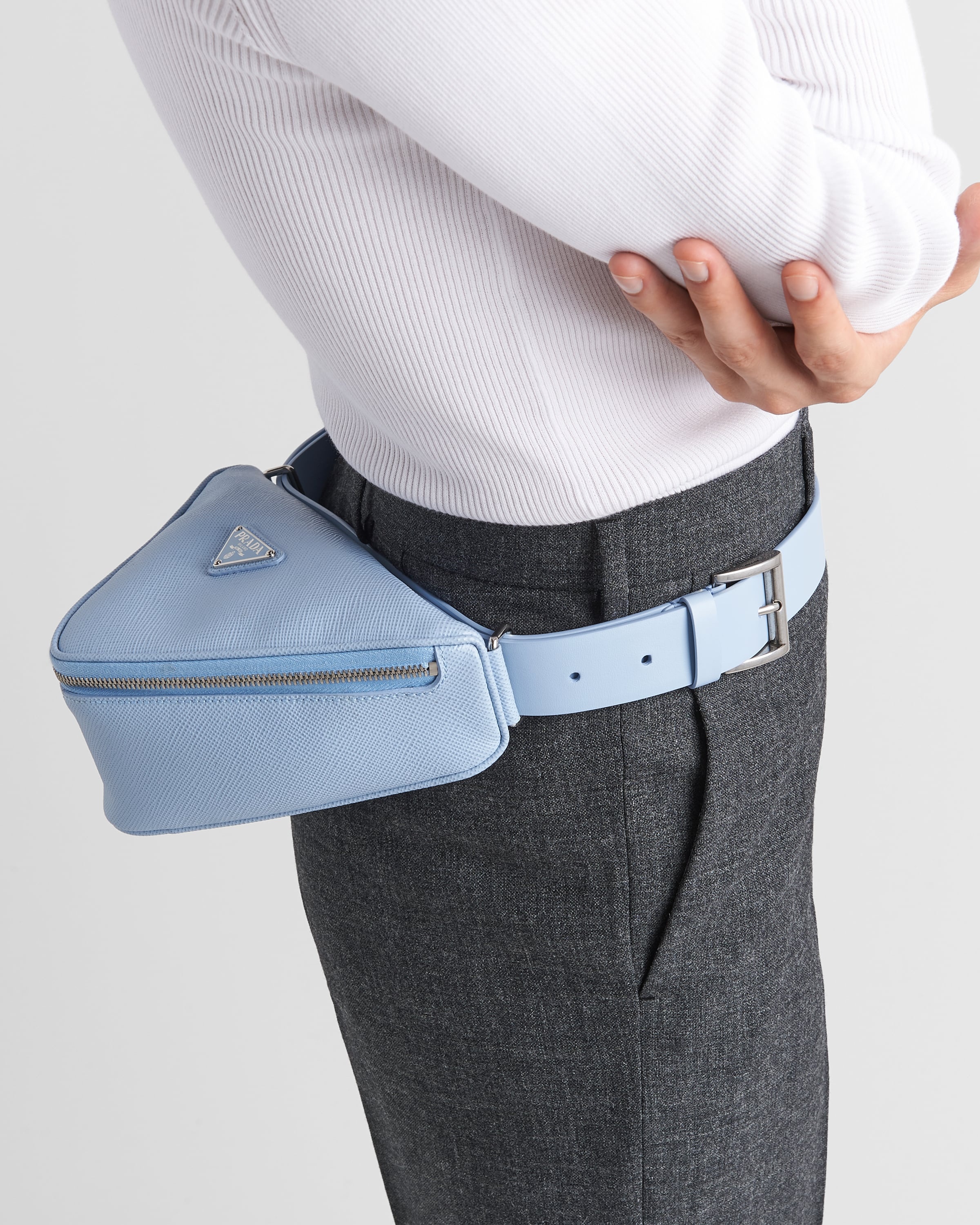 Saffiano leather belt bag - 8