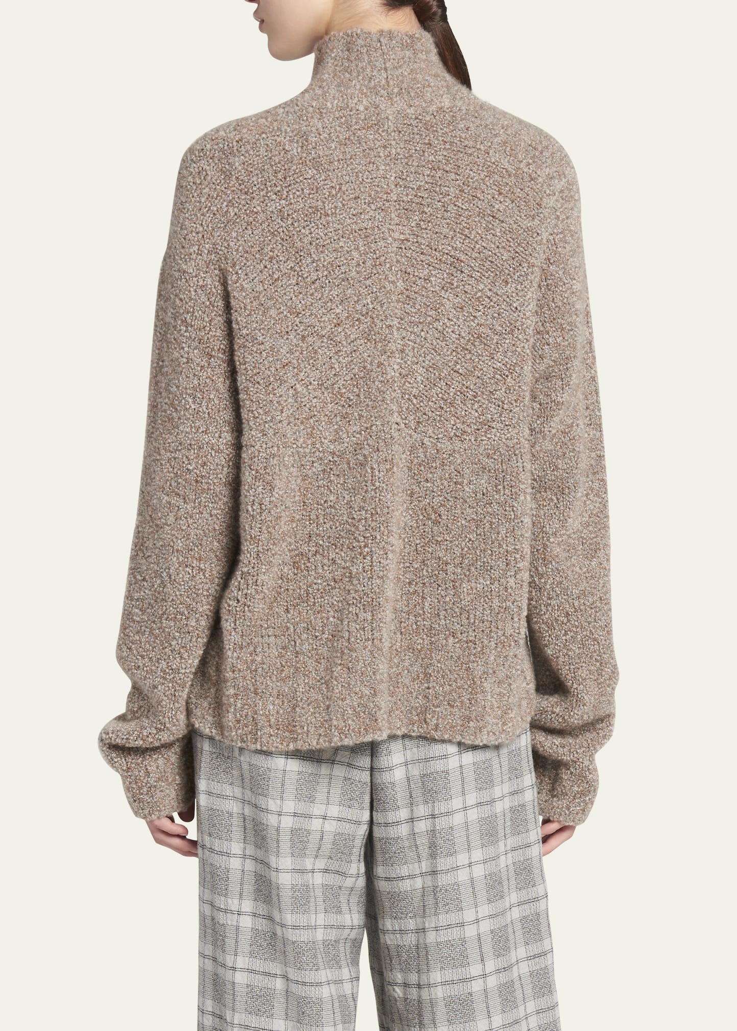 Cashmere Silk Boucle Turtleneck - 3