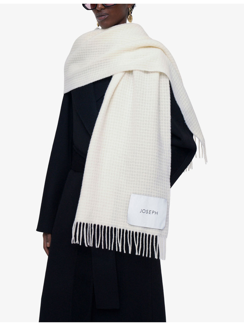 JOSEPH Flora Waffle Wool Scarf outlook