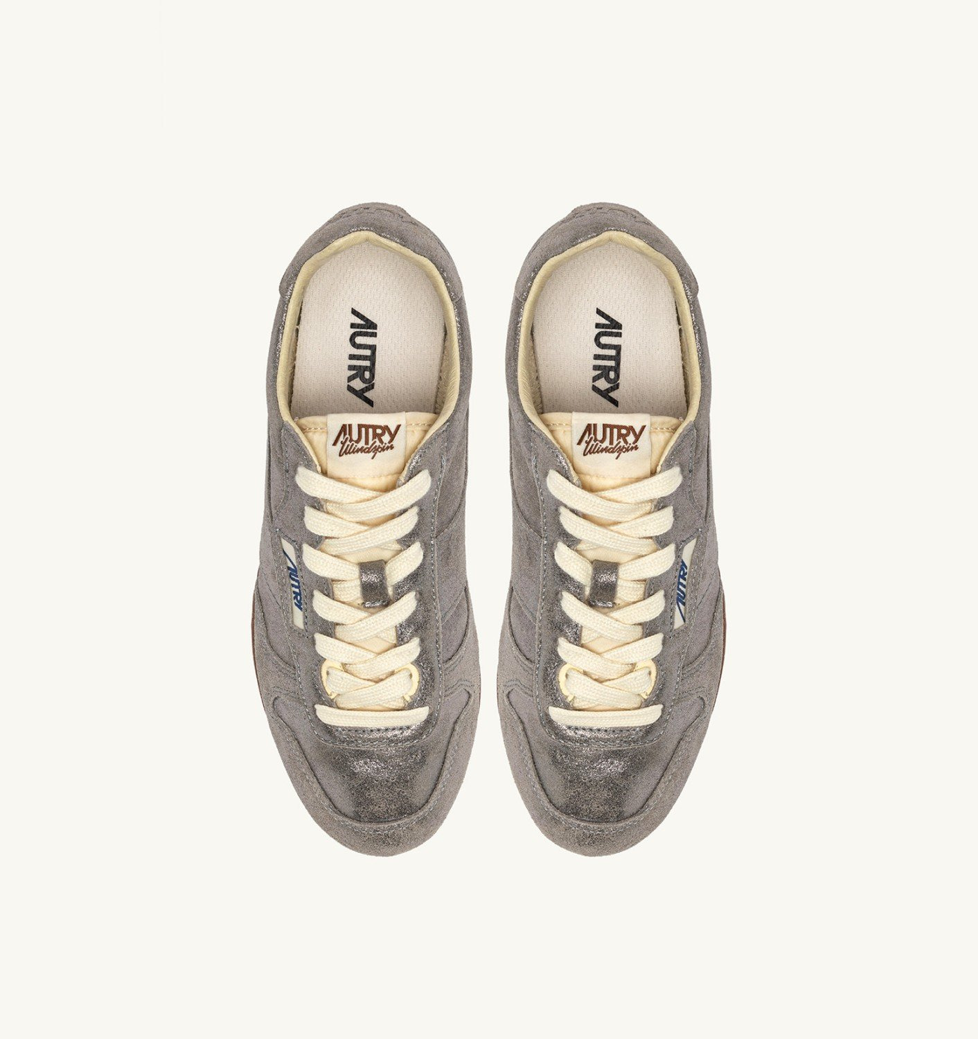 WINDSPIN SNEAKERS IN GLITTER SILVER SUEDE - 5